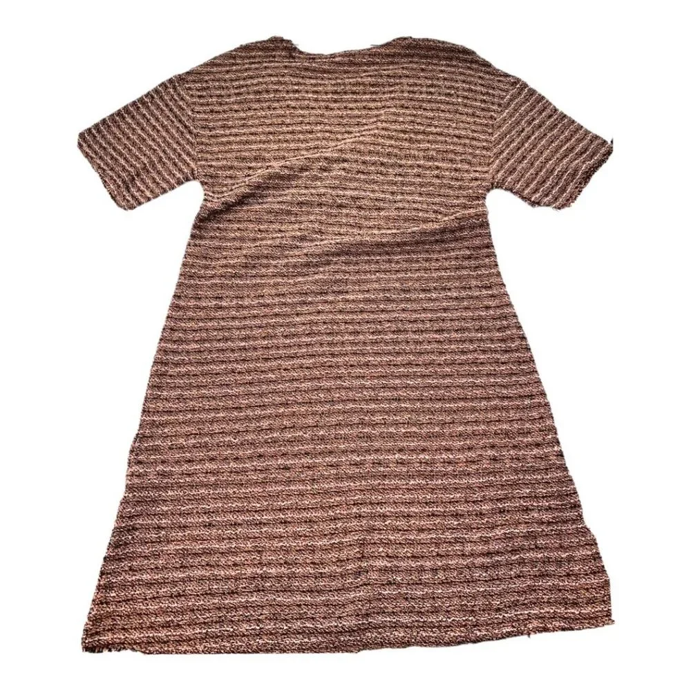Zara Trafaluc Women's Knit Sheath Dress Fall Winter Tie Front Size S Striped NWT - Picture 8 of 11